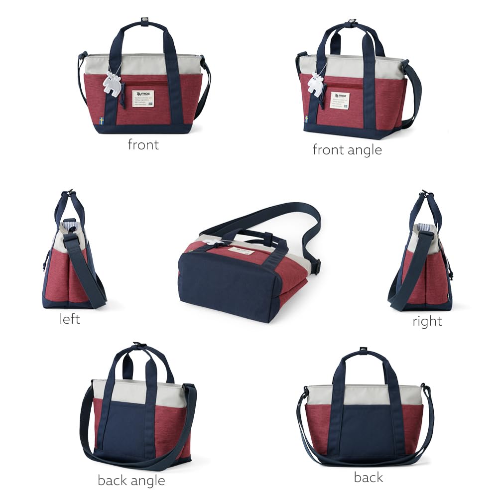 Bolsa de Ombro Feminina Oficial moz, Leve, Transversal, com Múltiplos Bolsos, Bolsa Tote de Ombro de 2 Vias, ZZEI-33