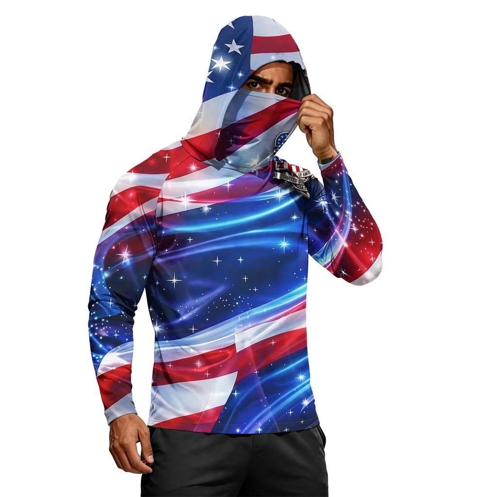Men's Summer Quick-dryingLong-sleeved T-shirt Sun ClothingFishing FitnessSports Hded Long-sleeved Tp