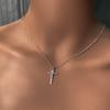 Pure Real 925 Silver Cross Pendant Necklace For Women Girl Men Jewelry Eternal Spiriti Faith Power Passion Of Jesus