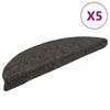 Self-adhesive Stair Treads 5 Pieces 56 X 17 X 3 Cm Semicircular