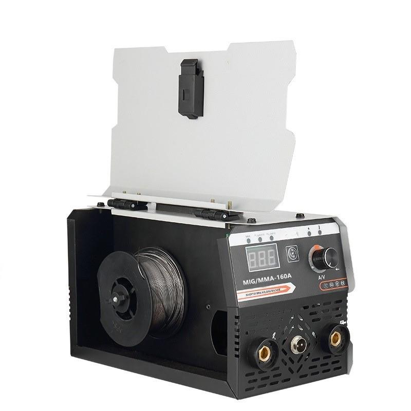 MIG/MMA-160A Small Automatic Electric Welding Machine Portable Gasless Double Protection Inverter Welder 280 * 145 * 235MM