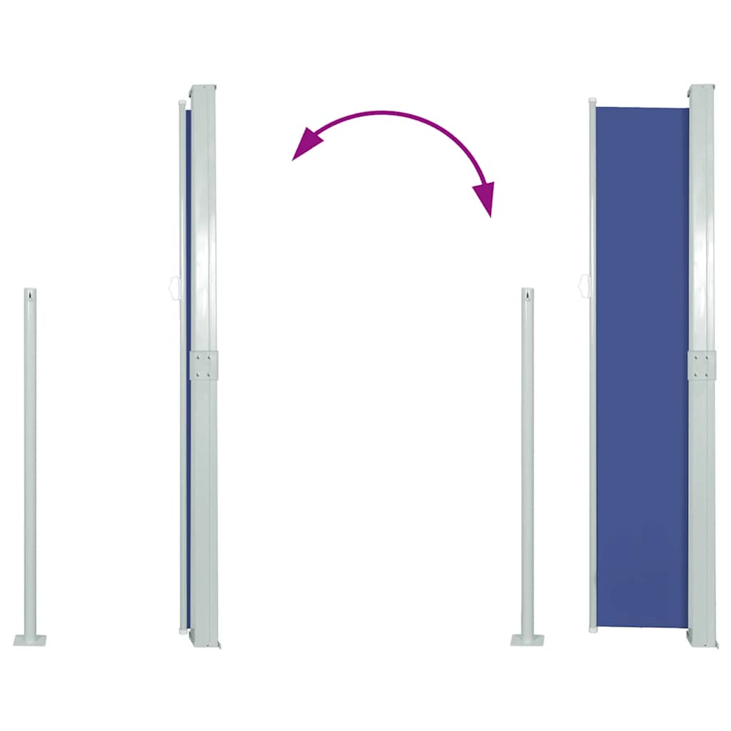 Retractable Side Awning 140 x 300 cm Blue