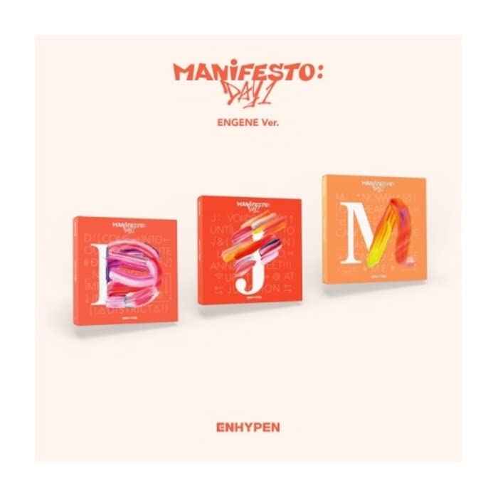 

ENHYPEN MANIFESTO DAY 1 3-й мини-альбом Версия ENGENE Обложка D Складной постер На запечатанном CD+1p Упаковка+48p Фотобук+2p Фотокарты+1шт Стикер+Отслеживание