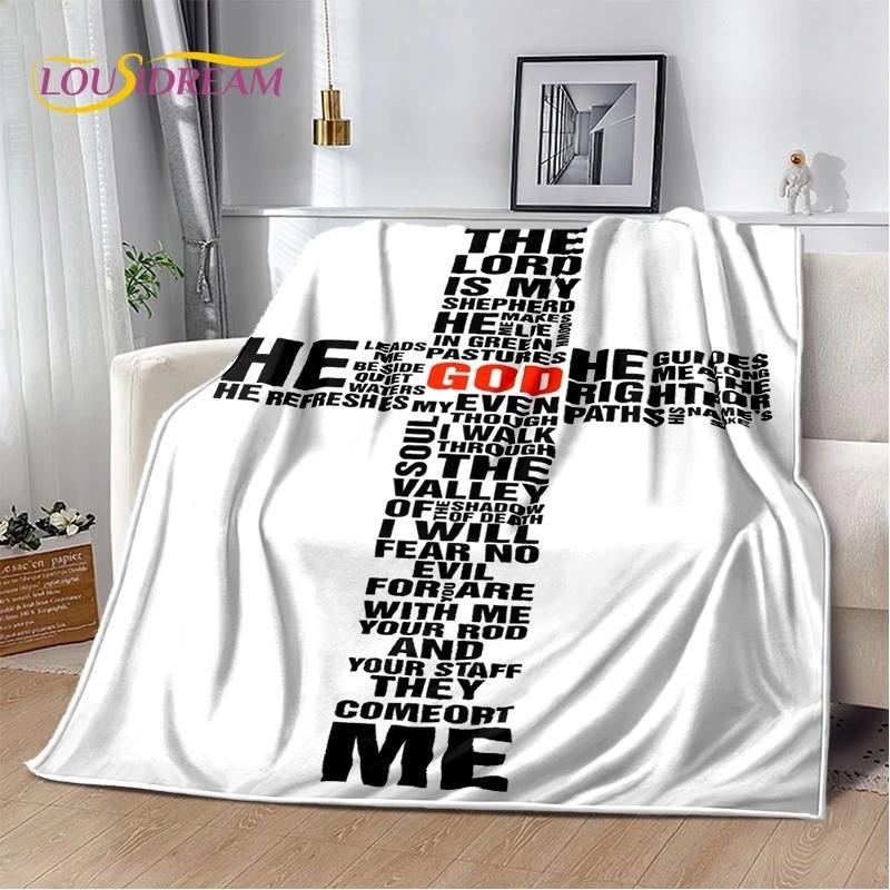 3D Pray Holy Bible Cross Jesus Soft Flannel Blanket for Bed Bedroom Sofa Picnic,Throw Blanket for Cover Outdoor Leisure Nap Gift