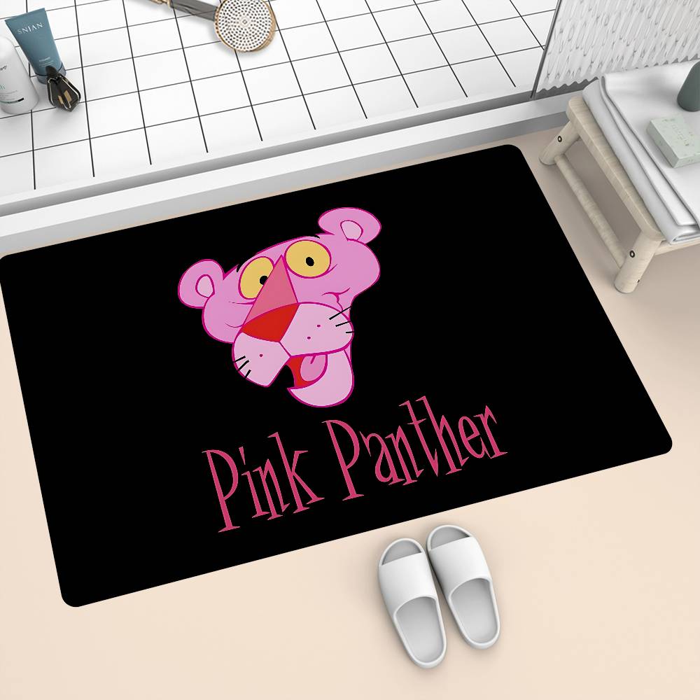 The P-Pink P-Panther Floor Mat Rectangle Anti-slip Home Soft Badmat Front Door Indoor Outdoor Mat Hotel Decor Mat