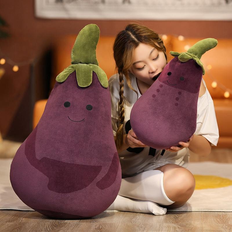 Eggplant Towel Gourd Potato Plush Toys Cute Cucumber Dolls Plushie Stuffed Vegetable Toys Kids Baby Birthday Gifts Decor
