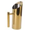 Water Pitcher 1L 304 Stainless Steel Straight Body Drink Pitcher with Spill Proof Spout for Cocktail Flower Tea Cold