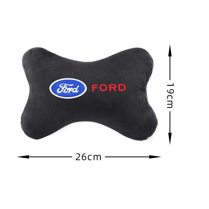 1PCS Car Headrest Cover Auto Seat Cover Head Neck Rest Pillow Sticker for Ford Fiesta EcoSport ESCORT Focus 1 Focus 3 TZ-FORD