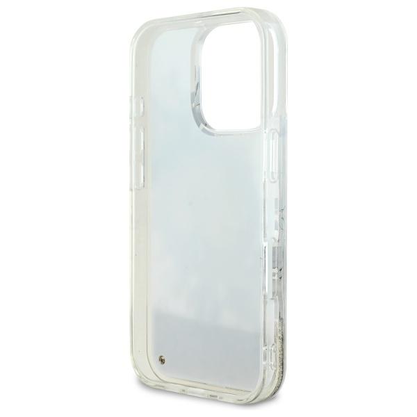 Guess Guhmp16Llfmwte Iphone 16 Pro6.3 Beige/Beige Hardcase Liquid Glitter Flower Magsafe