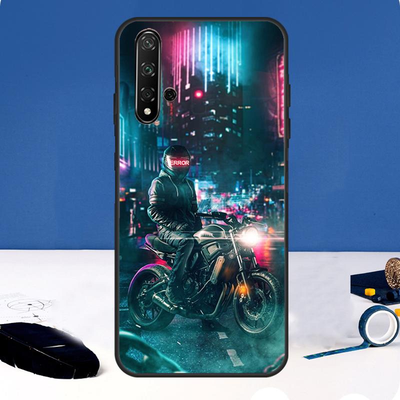 Neon Motorcycle Biker Case For Huawei Nova 3i 8i 11i 11 Pro 9 10 SE 5T Y60 Y61 Y70 Y90 Y91 P20 P30 P40 Lite Cover