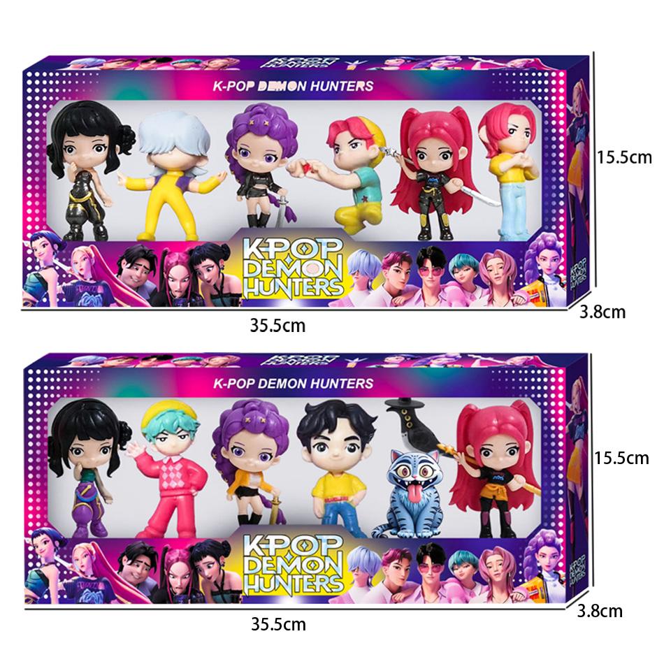 2 Styles Kpop Devil Hunter Action Figure Box Set Derpy Tiger SAJA BOYS Rumi Mira Zoey Dolls Collectible Fans Gift