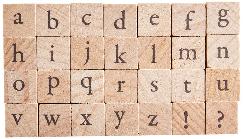 Zestaw stempelków z twarzami Petit Q dla dzieci (Alfabet małymi literami) 1234-004
