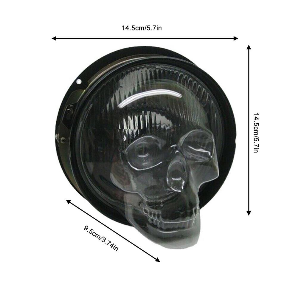 

Крышка фары автомобиля в виде черепа, абажур для автомобиля в виде черепа на Хэллоуин, защитная крышка для автомобильной фары, декоративная крышка для мотоциклетного черепа
