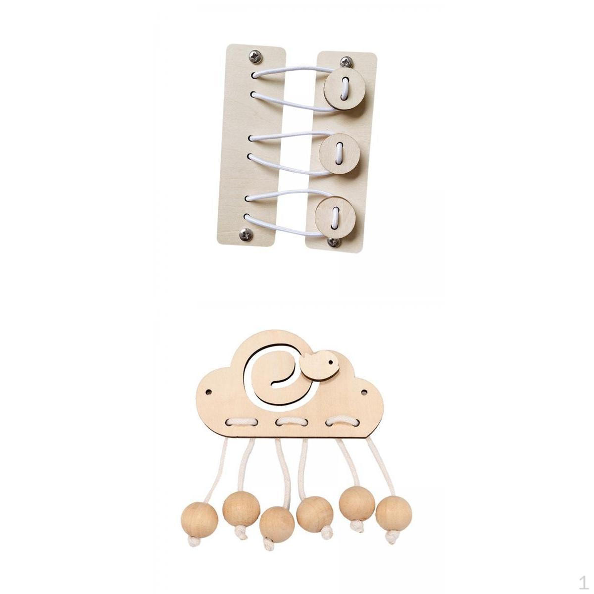 

2x Wooden Sensory Boards Material DIY Accessories for