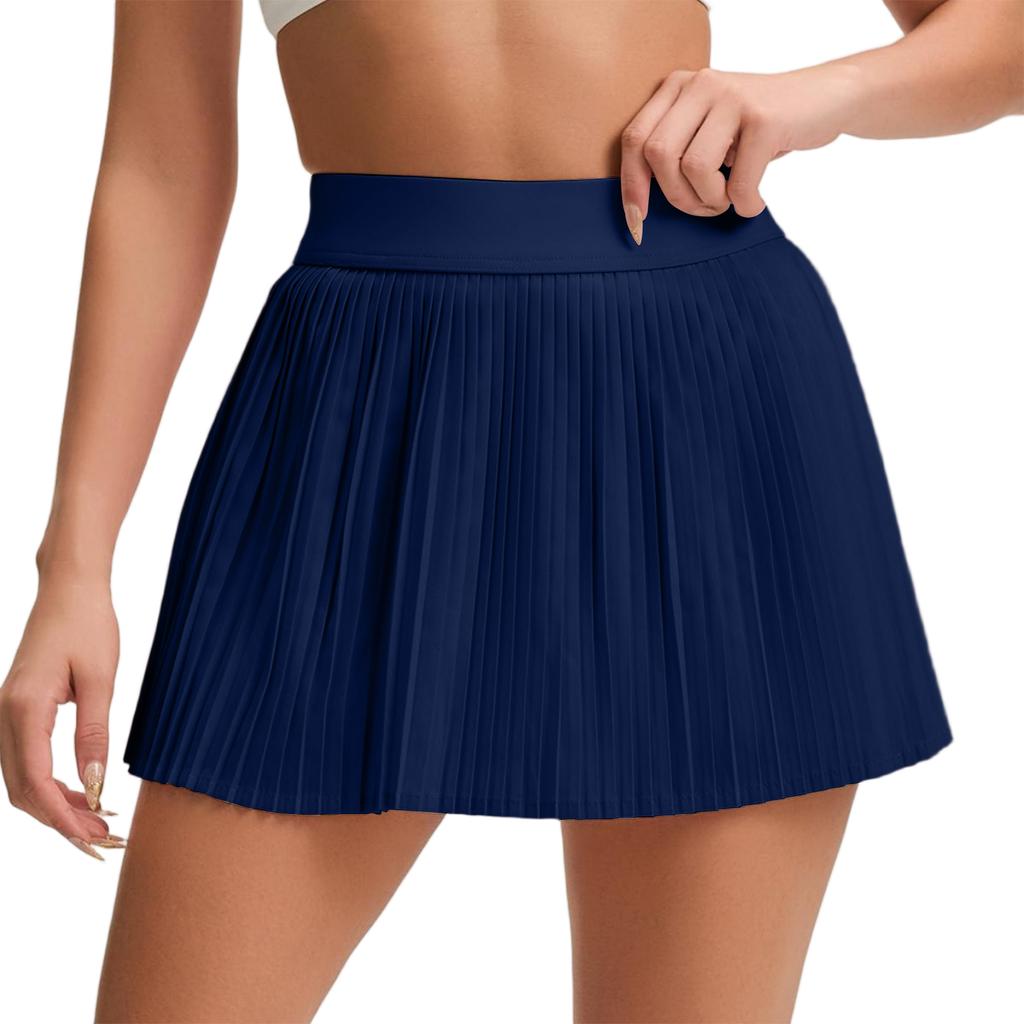Women Pleated Skirt High Waist Athletic Mini Skirt Tennis Skirt Casual Skirt with Elastic Waistband for Sports and Daily Wear