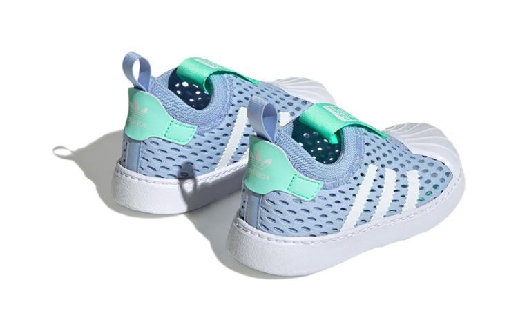 adidas Originály SUPERSTAR 360 2.0 Nízké Dětské Skateboardové Boty Modrá Bílá Děti Ve Věku 3 7 Let FZ5604