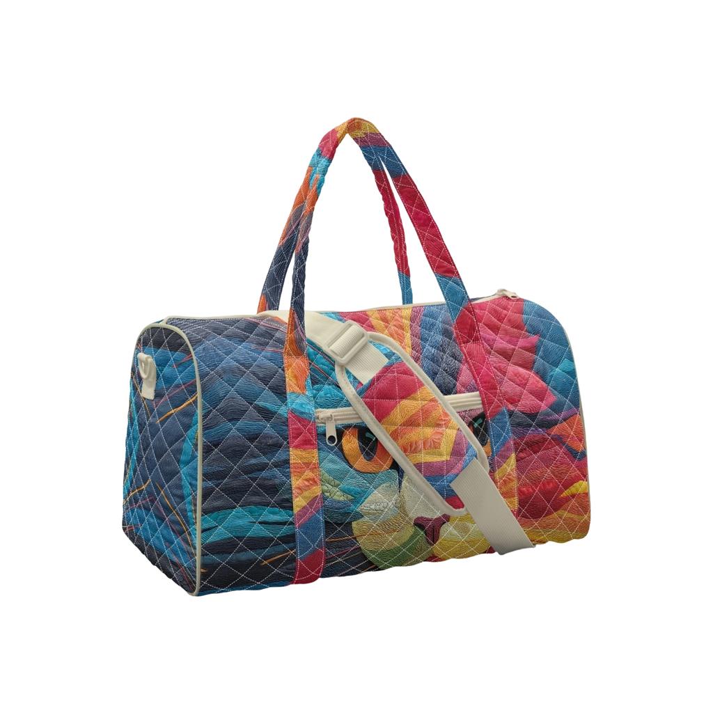 Serie de Pollo 3D Bolso de Viaje de Algodón Acolchado Plegado Bolso de Mano de Moda Estampado para Mujer Bolso de Yoga