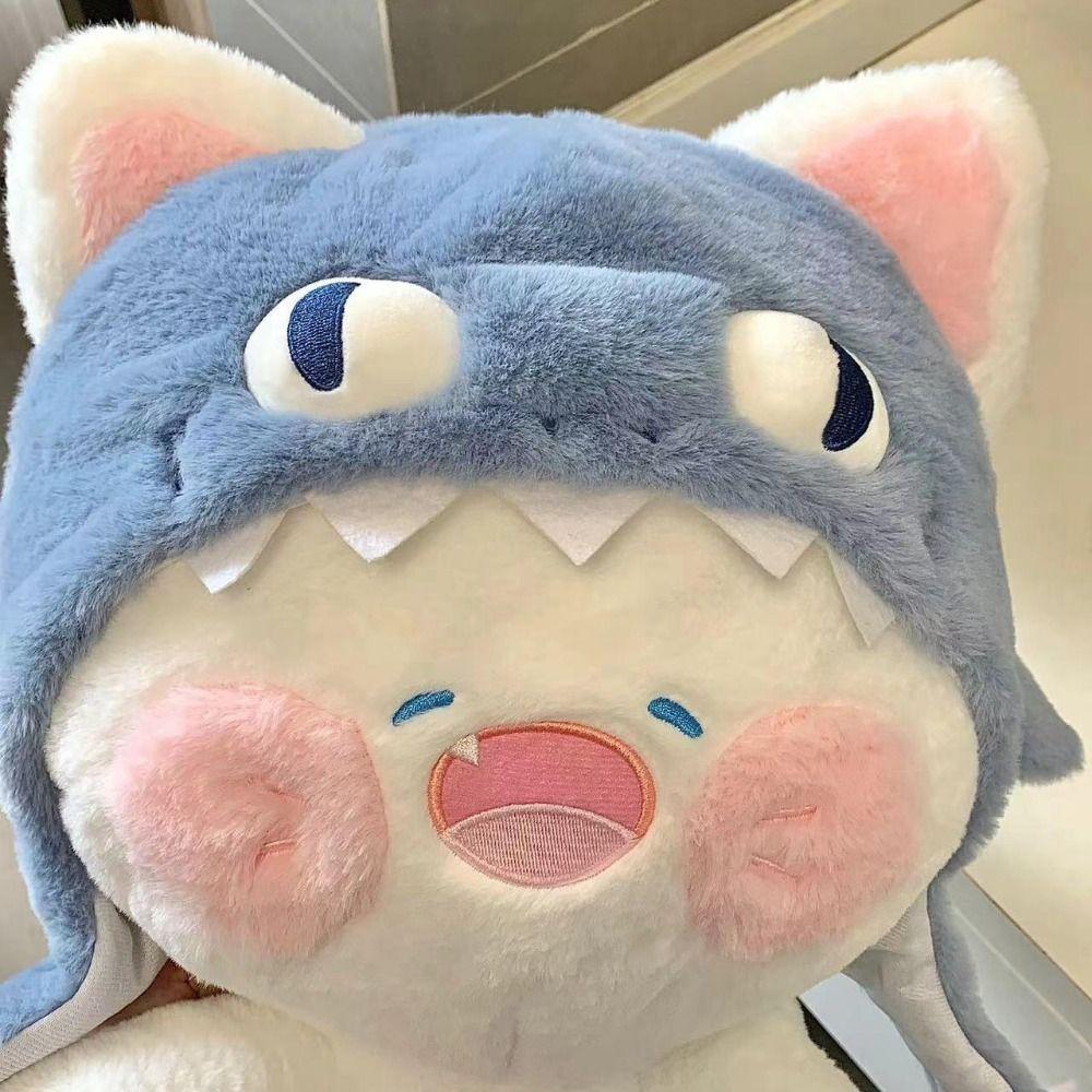 Soft Shark Cat Doll Pillow Shark Cat Plush Shark Cat Toy Cute Shark Cat Plush Toy Home Decoration