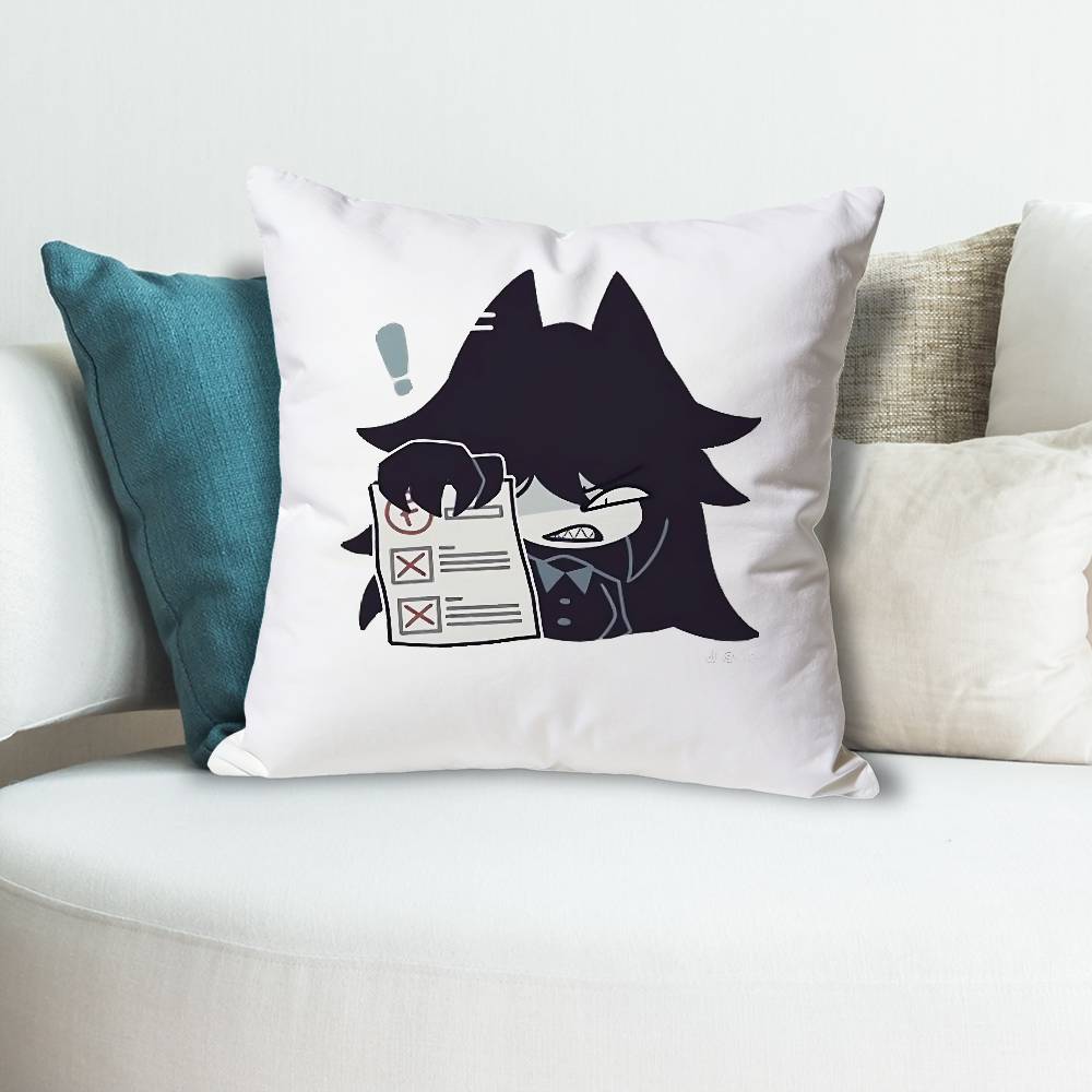 Meme Miss C-Circle FPE Polyester Printed Pillow Cover Square 30 40 45 50 60 65 cm Soft for Sofa Bed Car Home Decor