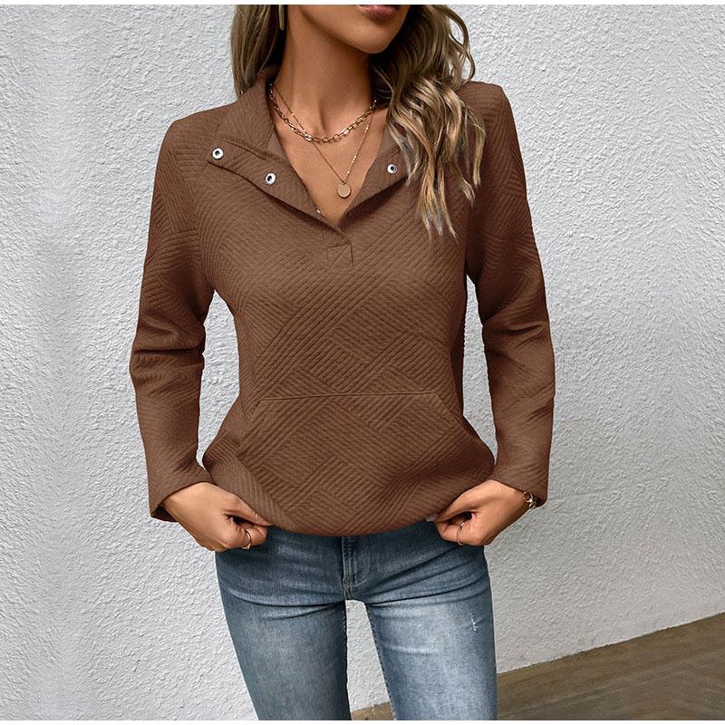 

Осенне-зимние корейские модные свитера для женщин с длинным рукавом и воротником-поло XL коричневый