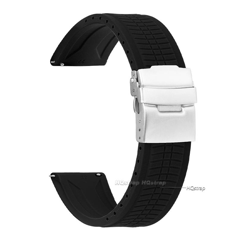20mm 22mm 24mm Universal Soft Silicone Rubber Strap for Seiko Men Waterproof Watch Band Quick Release Bracelet for Rolex Bands