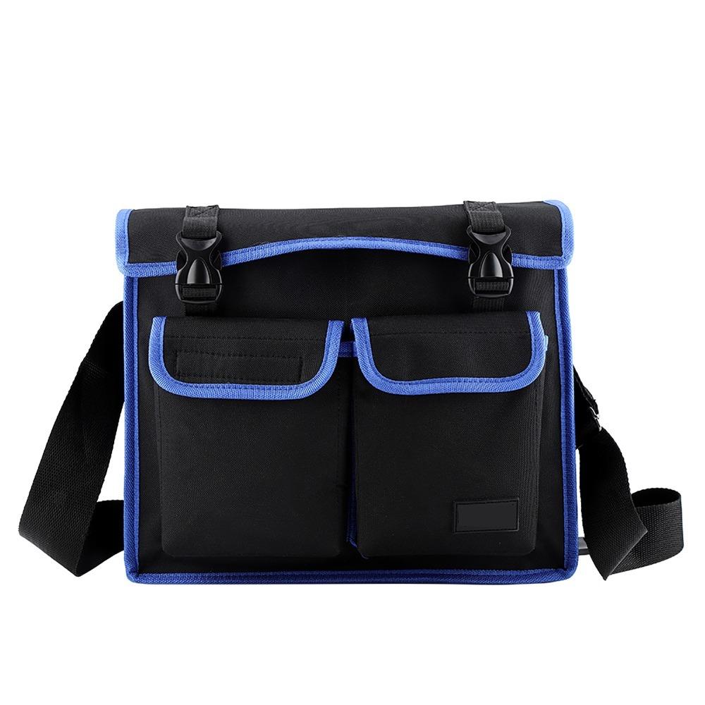 

Durable Portable Tools Bag Heavy Duty Thickened Tools Shoulder Bag Multiple Pockets 600D Oxford Cloth Tools Holder Garden Work синий