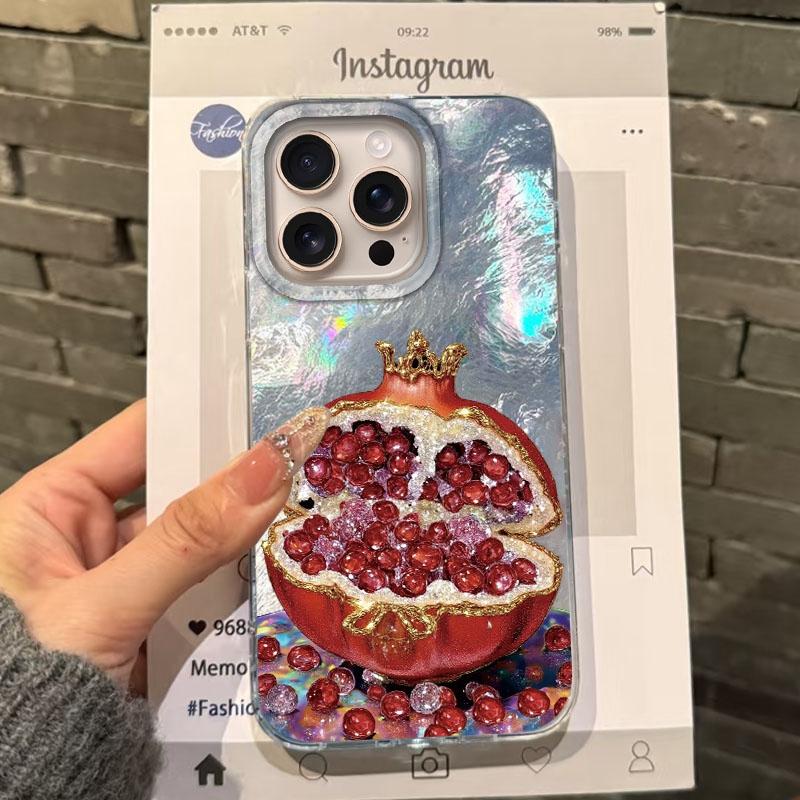 

Фруктовый Чехол Арбуз для Apple iphone 16pro 16plus 15 16 14 13 Pro Max 16e 12 11 7 8 Plus XR SE Ударопрочный Чехол Fundas iPhone 16 Pro белый