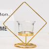 Holder Wrought Hollow Candlestick Iron Lantern for Party Home Table Decoration