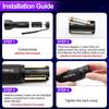 Vansky Air Conditioner Leak Detector: Professional Car Tool 68 LED Automotive AC UV Dye Leak Detection Kit With Protective Glasses