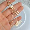 1PC Alphabet Luxury A-Z Fashionable Keychain Vintage Alloy Artistic Gold Hollow Butterfly Elegant