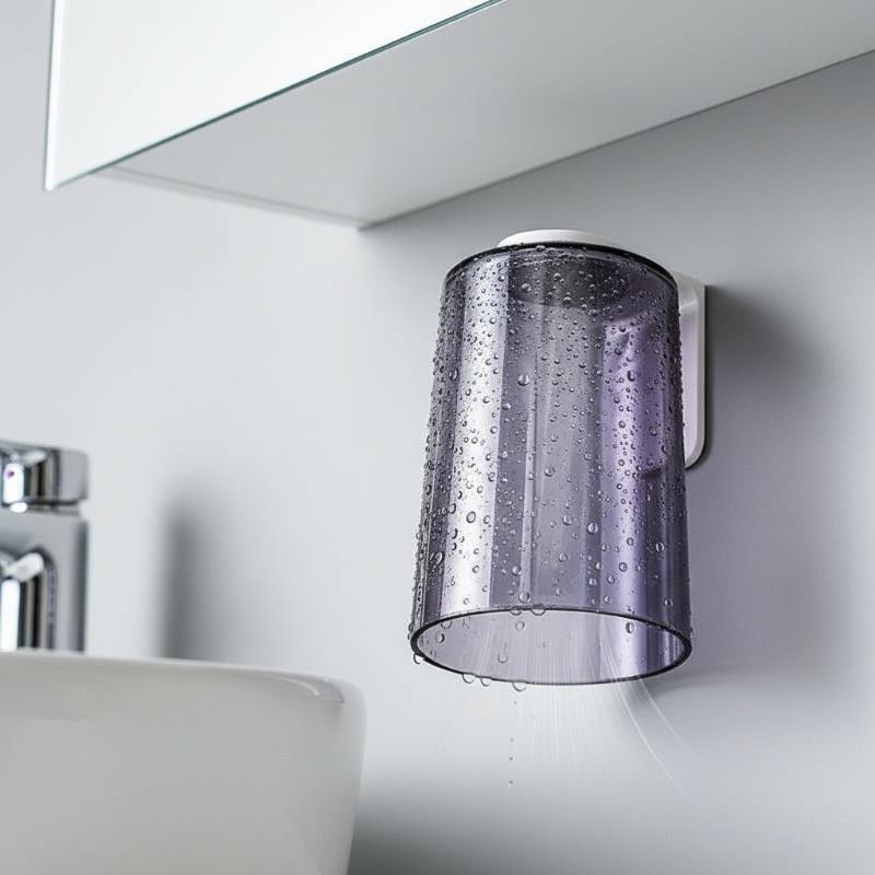 Wall Mounted Toothbrush Cup with Magnetic Holder Secure Mounting for Family Bathroom Efficient Organization