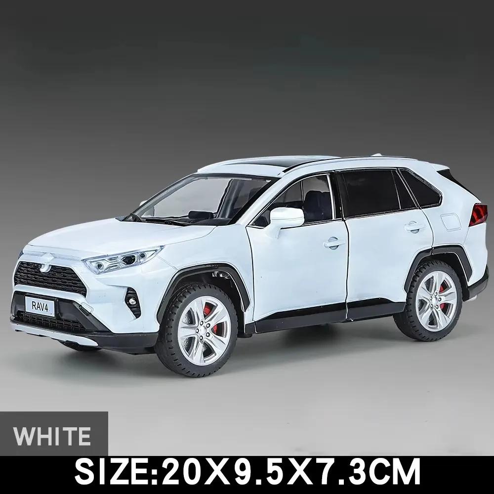 1:24 Alphard RAV4 Modello in Lega Giocattoli Auto Diecast 6 Portiere Aperte Suono Luci Pull Back Sterzo Ruota Anteriore Veicoli per Regali Adulti