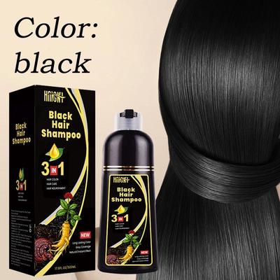 Gentle 3-in-1 Black Hair Dye for Covering Gray Hair