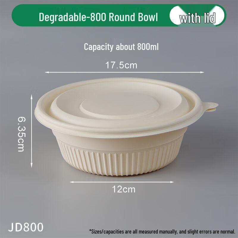 

COFLYEE Biodegradable Corn Starch Round Takeout Bowls