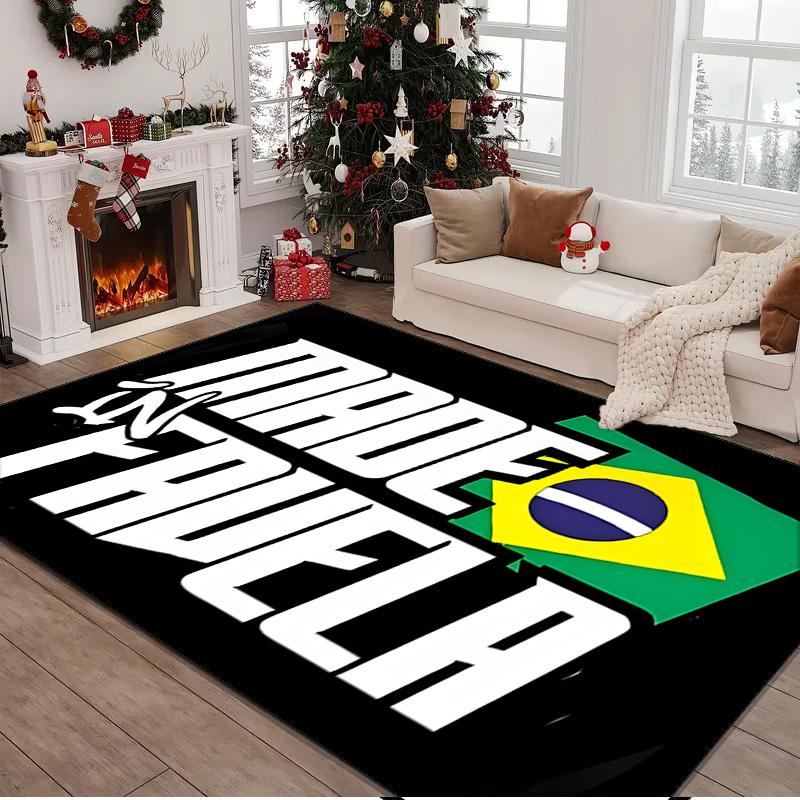 Brazil Rug Area rug for Livingroom, Bedroom, Palyroom, Chair Rug, Office Rug, Floor mat, Large Size Fan Christmas Birthday gift