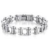 Stainless Steel Chain Bracelet Men Women Cycling Biker Punk Style Adjustable Safety Wristband