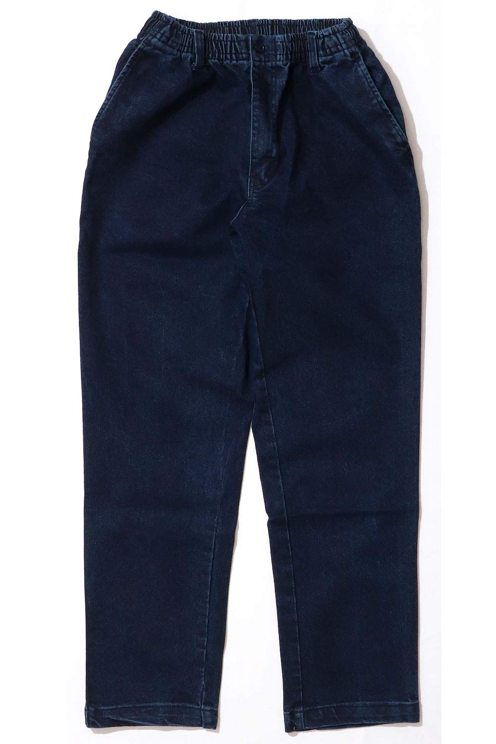 

Stayland Stretch Denim Pants with Elastic Waist and Button Loosely Tapered Size Men s Closure, (Dark Navy, 3L 68cm)