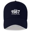 1pc The 1987 Image Features Yearoftheyear Elements Evoking a  Feel  Cap Stylish Sandwich Brim Unisex Adjustable