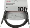 Fender Professional Series Instrument Cable, Straight-Angle, 10" Black