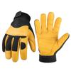 Deerskin Motorcycle Gloves Men's Yellow Leather Retro Motorcycle Off Road Knight Gloves