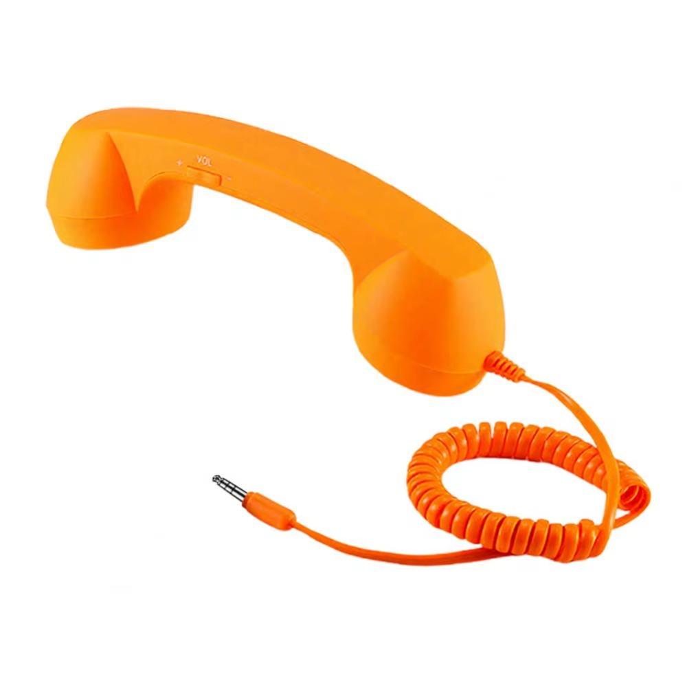 

Type-C/3.5mm Wired Microphone Handset Wired Receiver Mobile Phone Handset for Video Conferences 3.5mm Orange