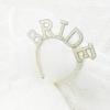 Bride To Be Pearl Crown Headband Bach Bachelorette Hen Party Bridal Shower Wedding Engagement Rehearsal Dinner Decoration Gift