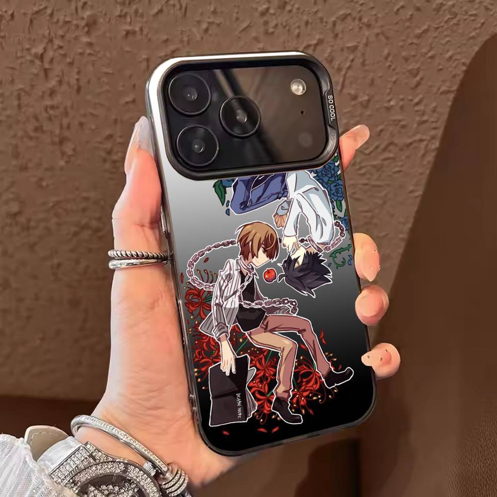 Anime D-Death Note Phone Case Color Silver Shell For IPhone 17 16 15 14 13 12 11 Pro Max Plus