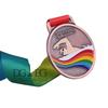 Medale z nagrodami za pływanie z wstążką na szyję Niestandardowy projekt własnego medalu zwycięzcy Złoty Srebrny Brązowy na nagrody w zawodach sportowych Prezent