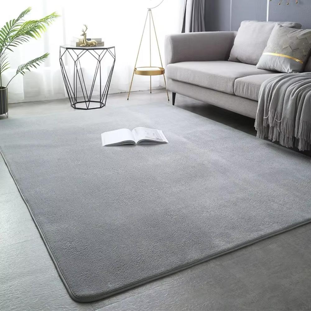 Minimalist Solid Color Carpet Living Room Decor Sofa Rug Bedroom Bedside Sofa Rug Lounge Coffee Table Floor Mat Home Apartment