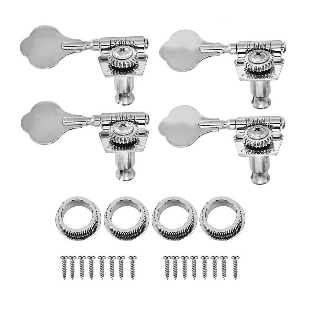 2L2R/4L/4R/1L3R/3L1R Open Gear Bass 4 String Tuners Tuning Pegs Keys Machine Heads For Bass Guitar Chrome Gold Black