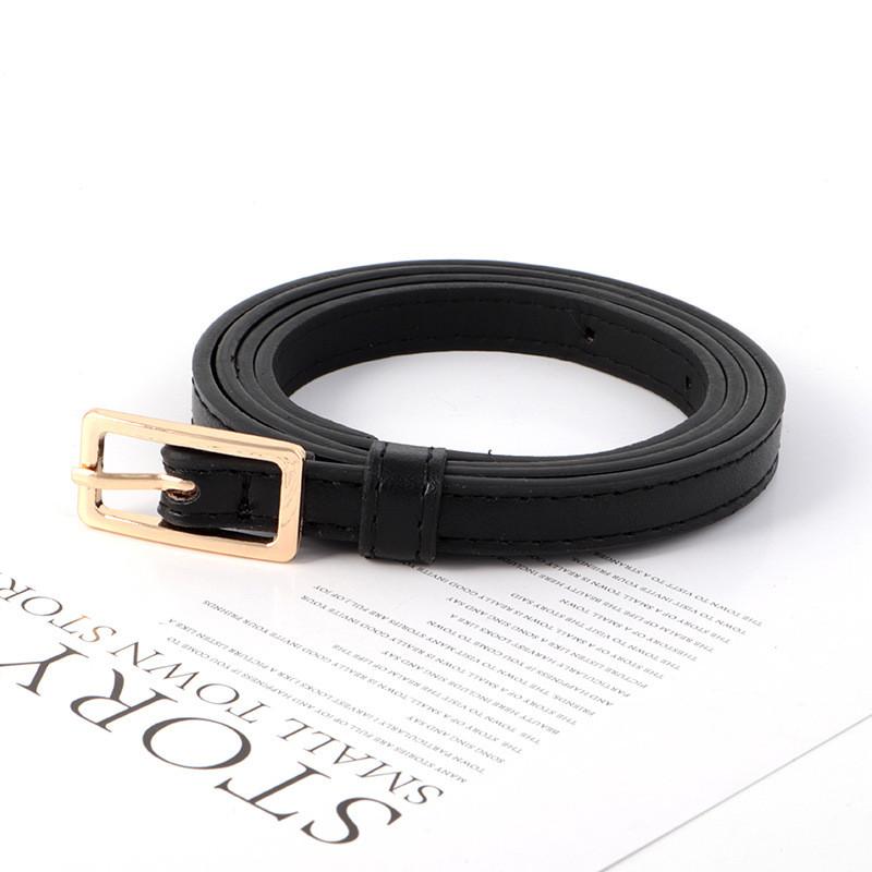 Minimalist Pu Leather Womens Thin Belt With Pin Buckle For Office And Casual Wear