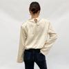 Vintage Women Elegant Cowl Neck Soft Loose Blouse Fashion Top Casual Female Fold Design Tops Girls Blouses Thin Shirts for Women Bottom
