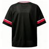 Women’s Short Sleeve V Neck Letter Print Sports Jersey Top Loose Mesh Shirt 91 Casual Style