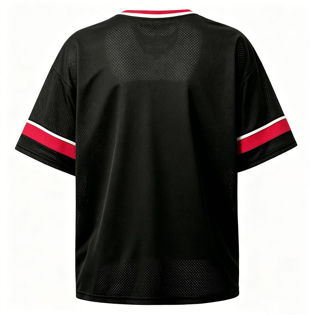Women’s Short Sleeve V Neck Letter Print Sports Jersey Top Loose Mesh Shirt 91 Casual Style